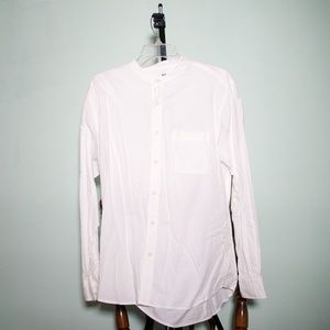 Uniqlo white long sleeve button up M